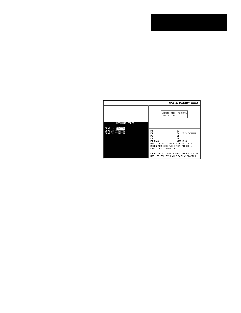 Special security screen | Rockwell Automation 2707-NP DTAM Programming Software User Manual | Page 115 / 184