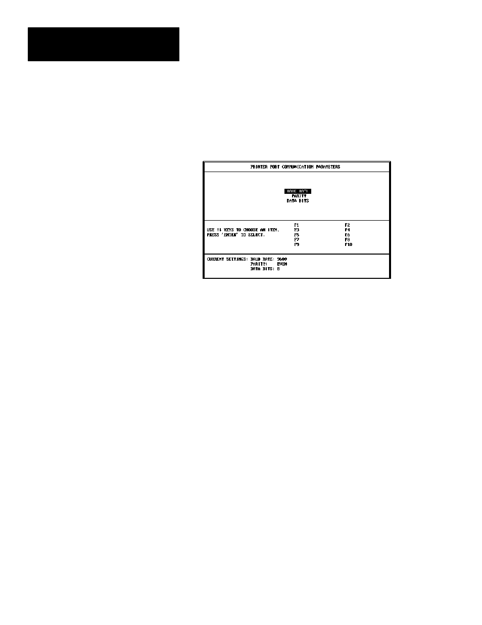 Printer port parameters | Rockwell Automation 2707-NP DTAM Programming Software User Manual | Page 116 / 184