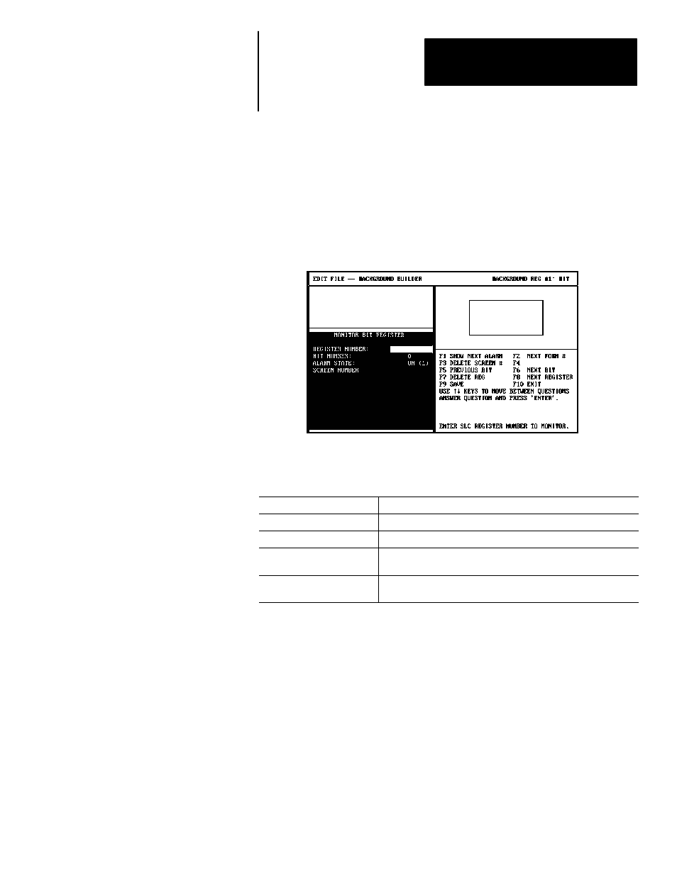 Background monitor register selections | Rockwell Automation 2707-NP DTAM Programming Software User Manual | Page 131 / 184