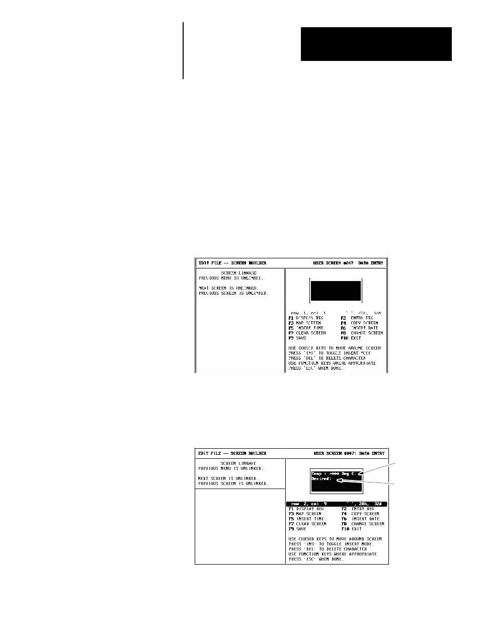 Creating a data entry screen | Rockwell Automation 2707-NP DTAM Programming Software User Manual | Page 71 / 184