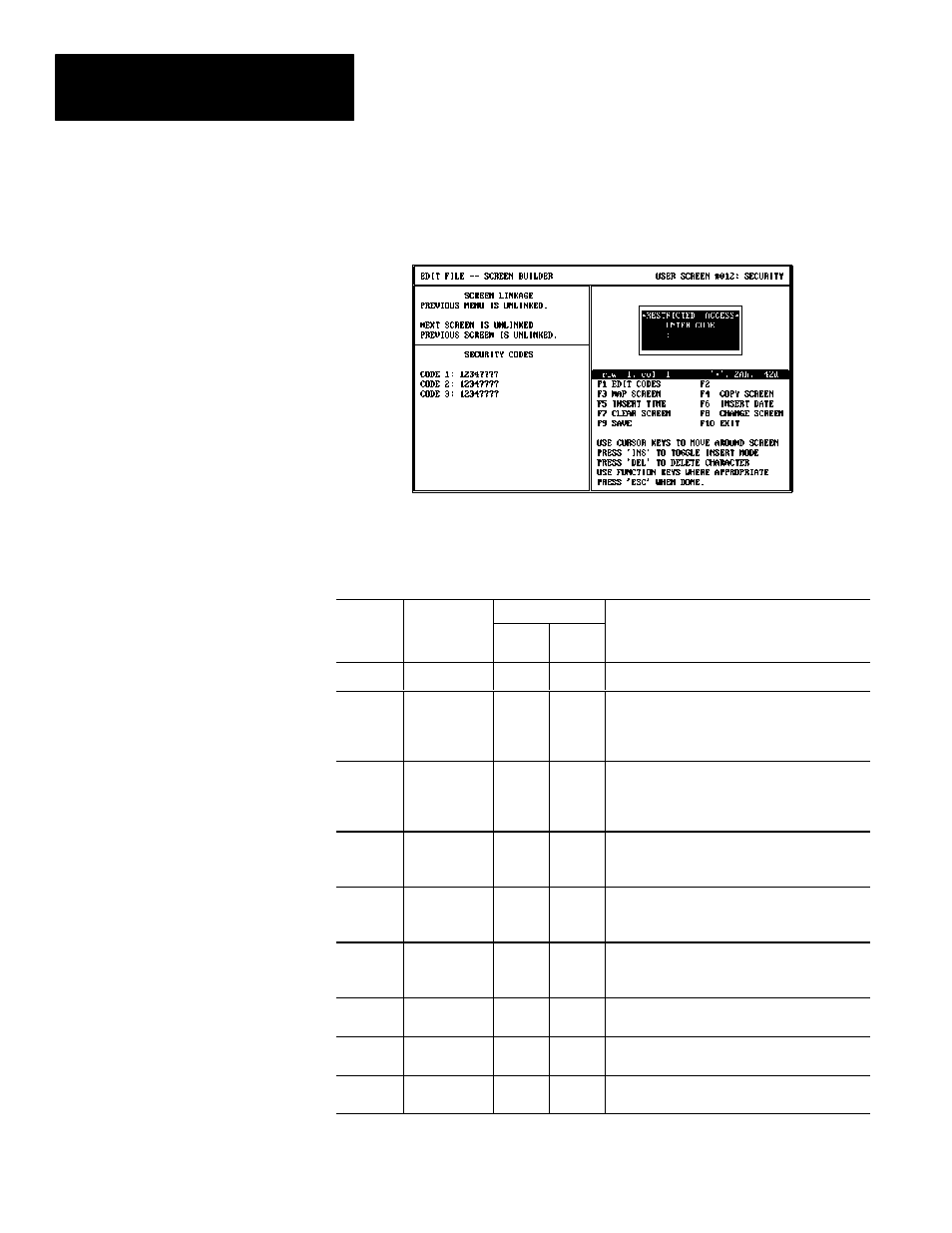 Security screen builder | Rockwell Automation 2707-NP DTAM Programming Software User Manual | Page 82 / 184