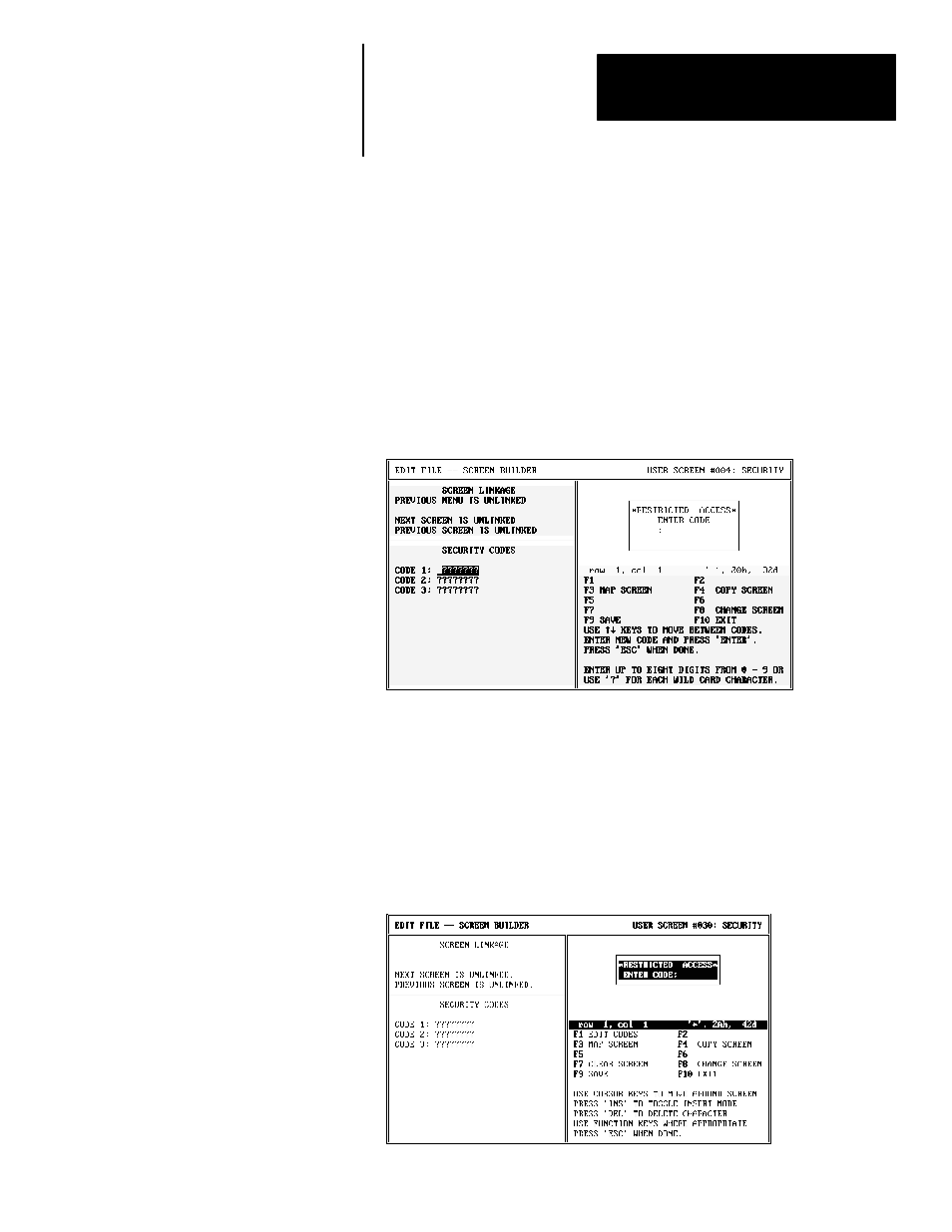 Creating a security screen | Rockwell Automation 2707-NP DTAM Programming Software User Manual | Page 83 / 184