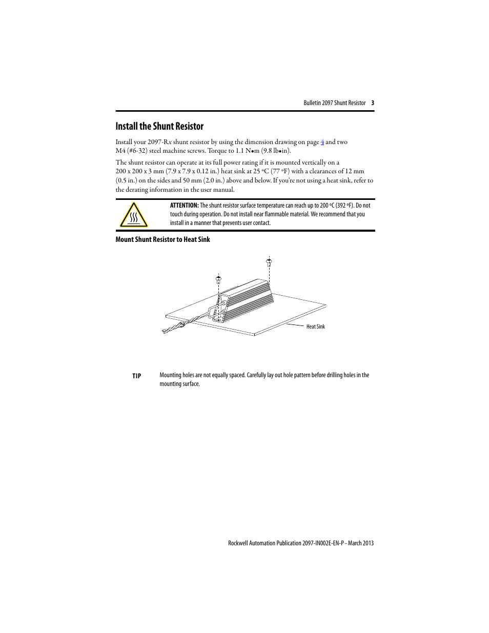 Install the shunt resistor | Rockwell Automation 2097-Rx Shunt Resistor Installation Instructions User Manual | Page 3 / 8