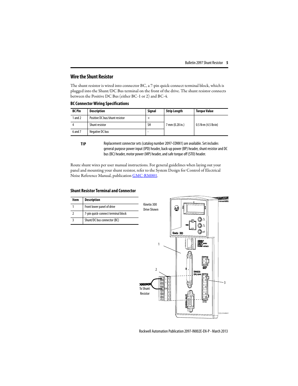 Wire the shunt resistor | Rockwell Automation 2097-Rx Shunt Resistor Installation Instructions User Manual | Page 5 / 8