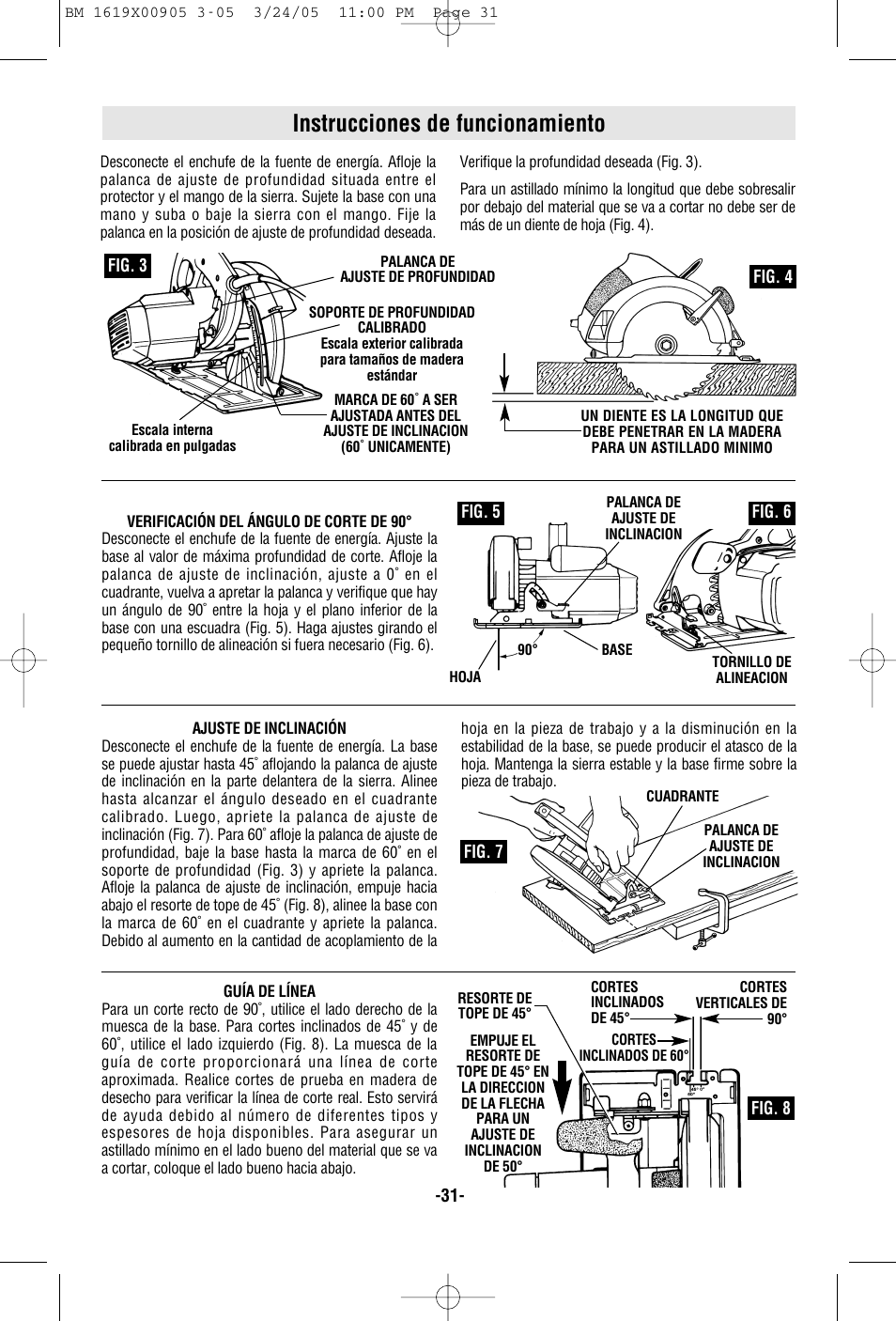 Instrucciones de funcionamiento | Bosch 1656 User Manual | Page 31 / 36