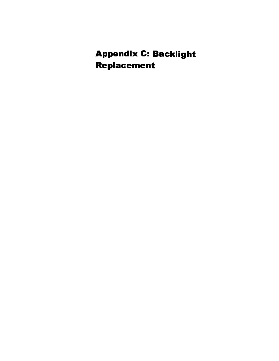Appendix c: backlight replacement, Replacing the backlight | Rockwell Automation 6185-A 10 Inch Monitor User Manual User Manual | Page 28 / 31