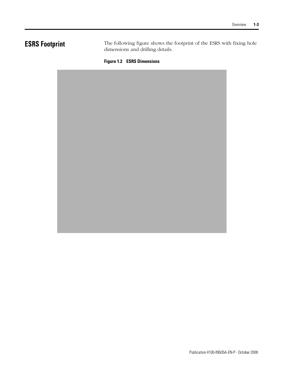 Esrs footprint, Esrs footprint -3 | Rockwell Automation 4100 ESRS Encoder Signal Reference Simulator Installation Manual User Manual | Page 15 / 37