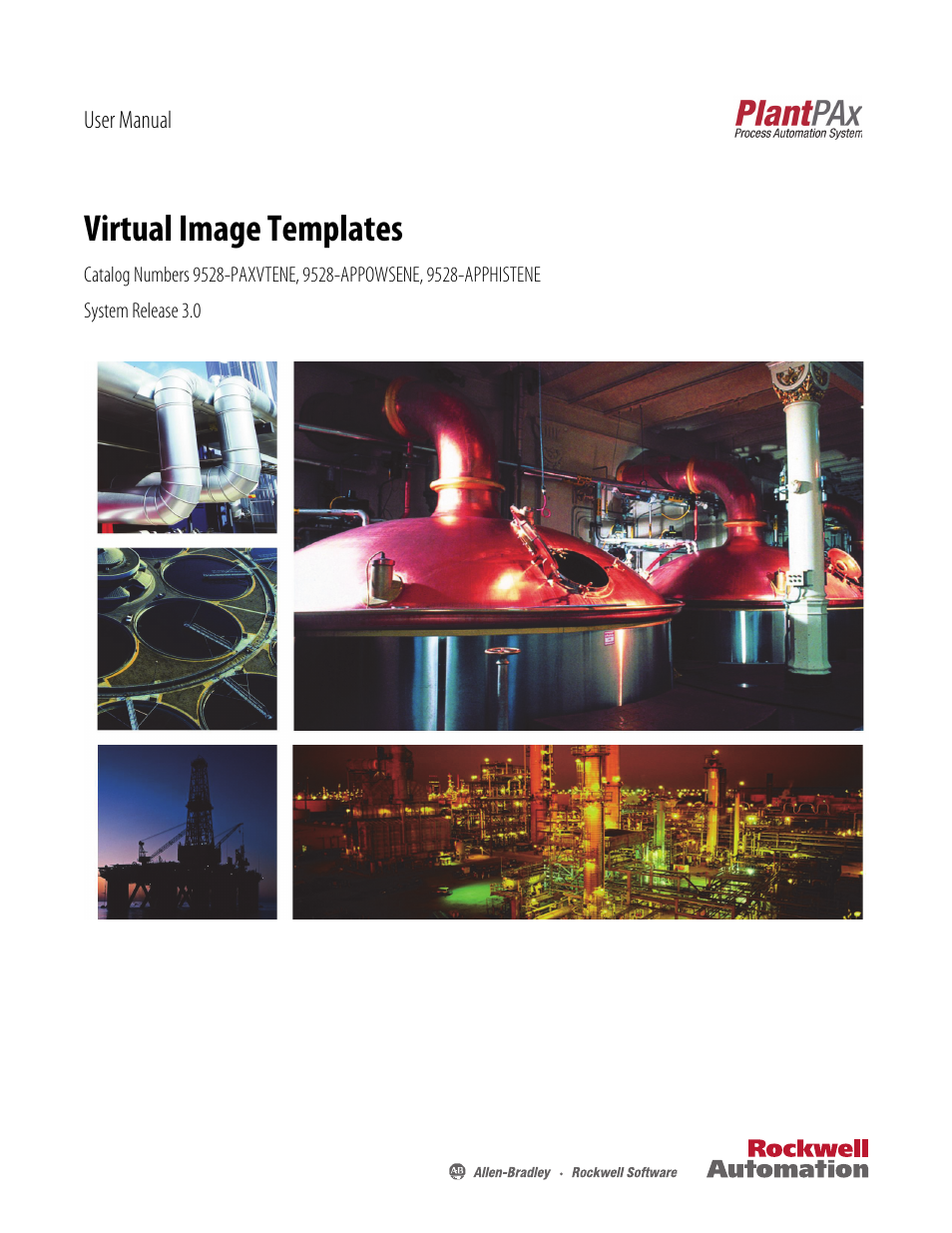 Rockwell Automation 9528-APPOWSENE Virtual Image Templates User Manual User Manual | 120 pages