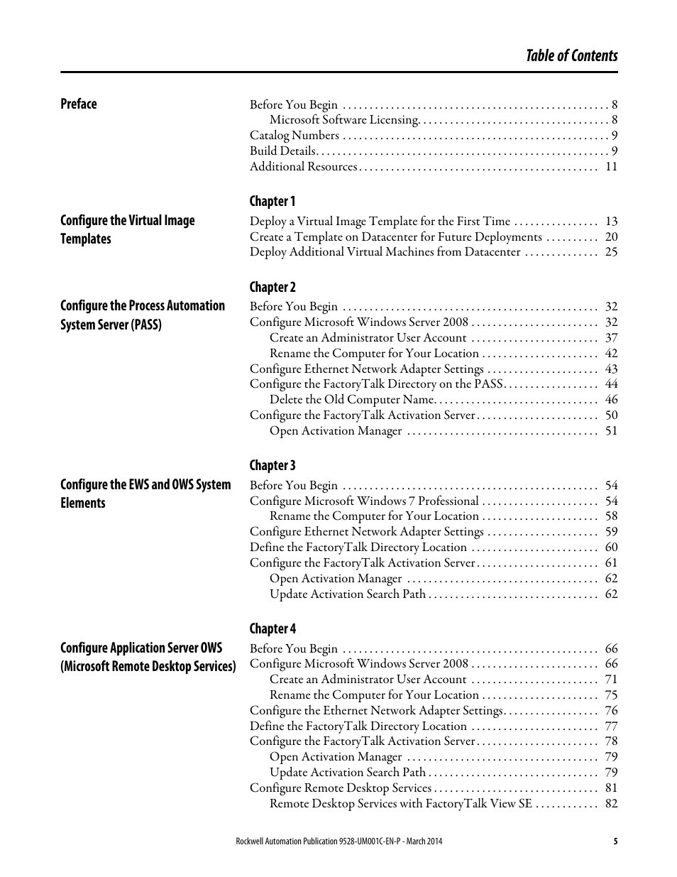 Rockwell Automation 9528-APPOWSENE Virtual Image Templates User Manual User Manual | Page 5 / 120