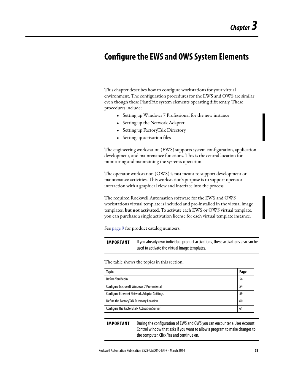 3 - configure the ews and ows system elements, Chapter 3, Configure the ews and ows system elements | Chapter | Rockwell Automation 9528-APPOWSENE Virtual Image Templates User Manual User Manual | Page 53 / 120