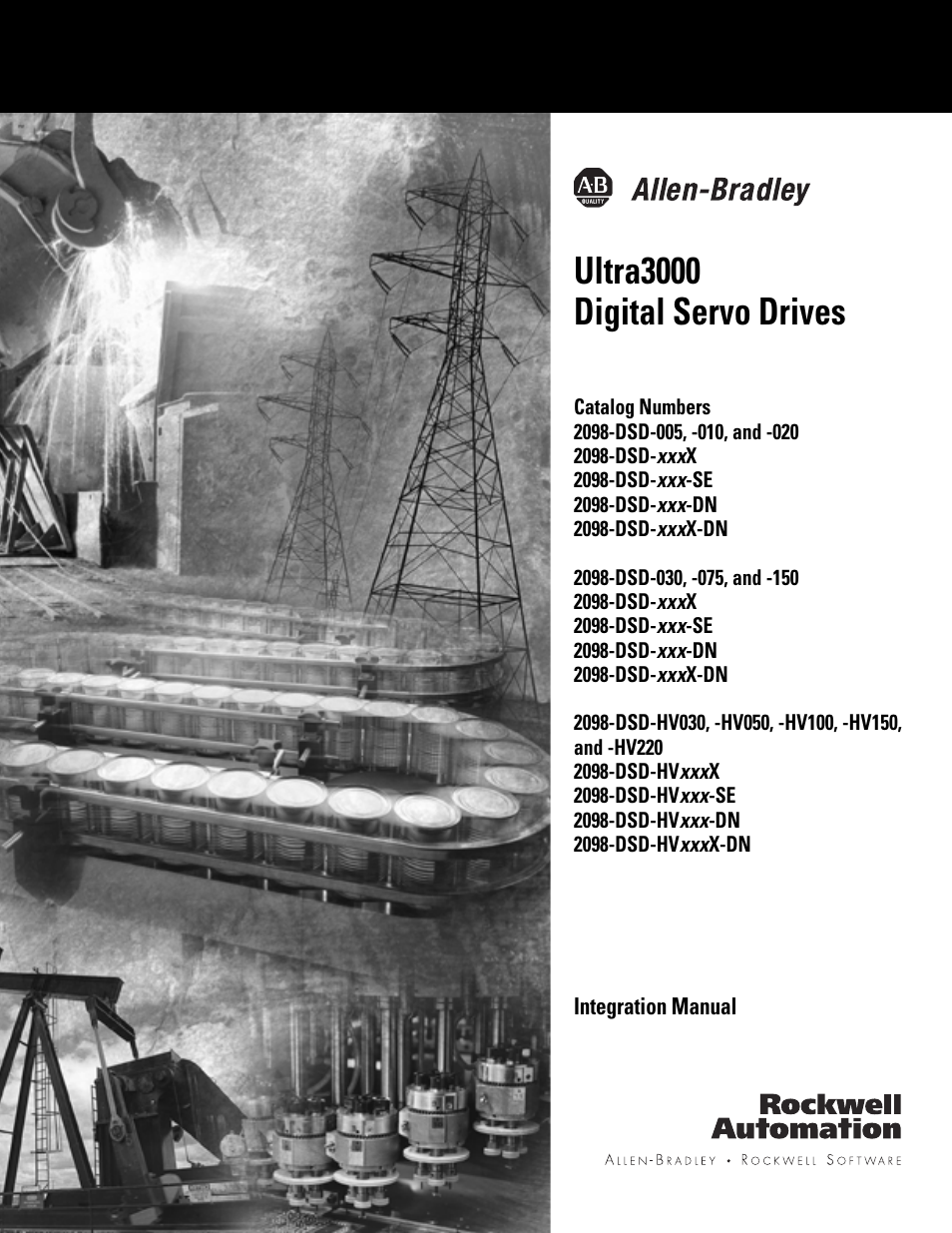 Rockwell Automation 2090 Ultra3000 Servo Drives Integration Manual User Manual | 180 pages