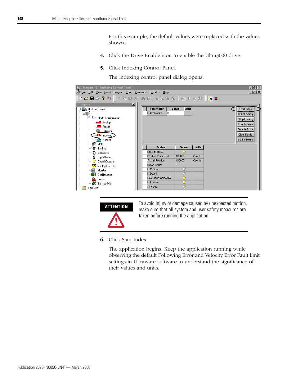 Rockwell Automation 2090 Ultra3000 Servo Drives Integration Manual User Manual | Page 148 / 180