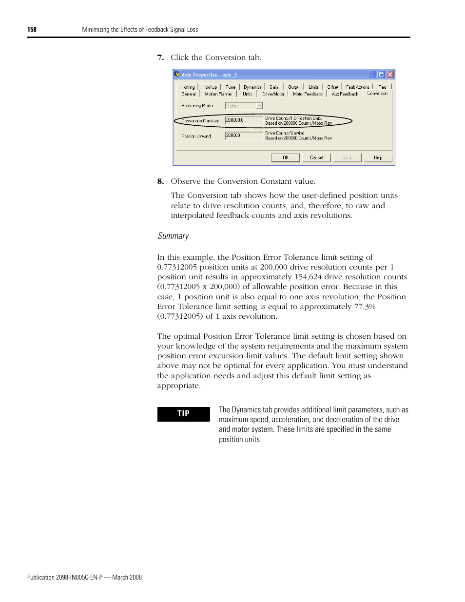 Rockwell Automation 2090 Ultra3000 Servo Drives Integration Manual User Manual | Page 158 / 180