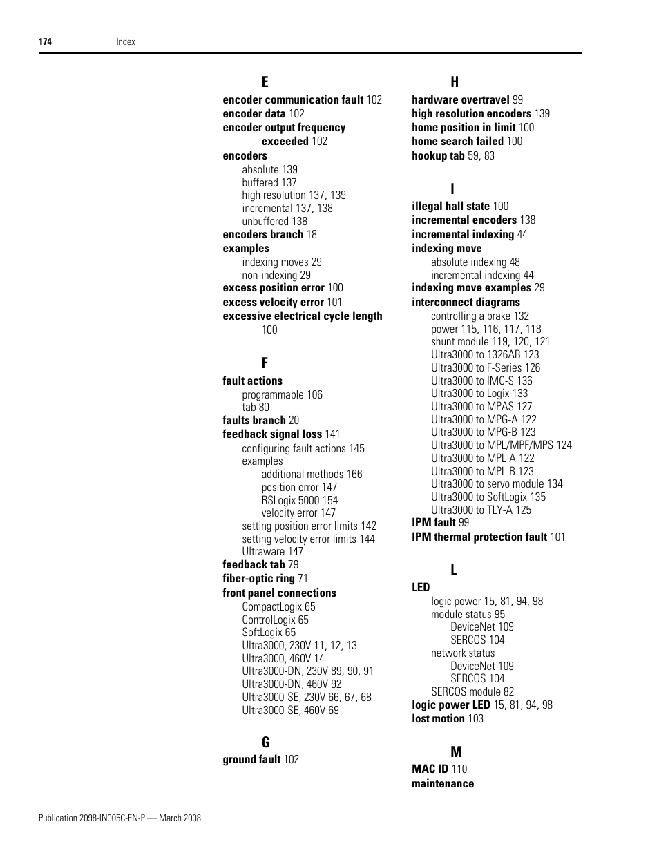 Rockwell Automation 2090 Ultra3000 Servo Drives Integration Manual User Manual | Page 174 / 180