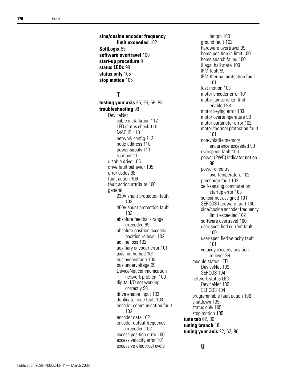 Rockwell Automation 2090 Ultra3000 Servo Drives Integration Manual User Manual | Page 176 / 180