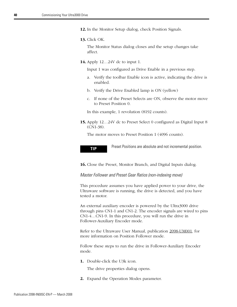 Rockwell Automation 2090 Ultra3000 Servo Drives Integration Manual User Manual | Page 40 / 180