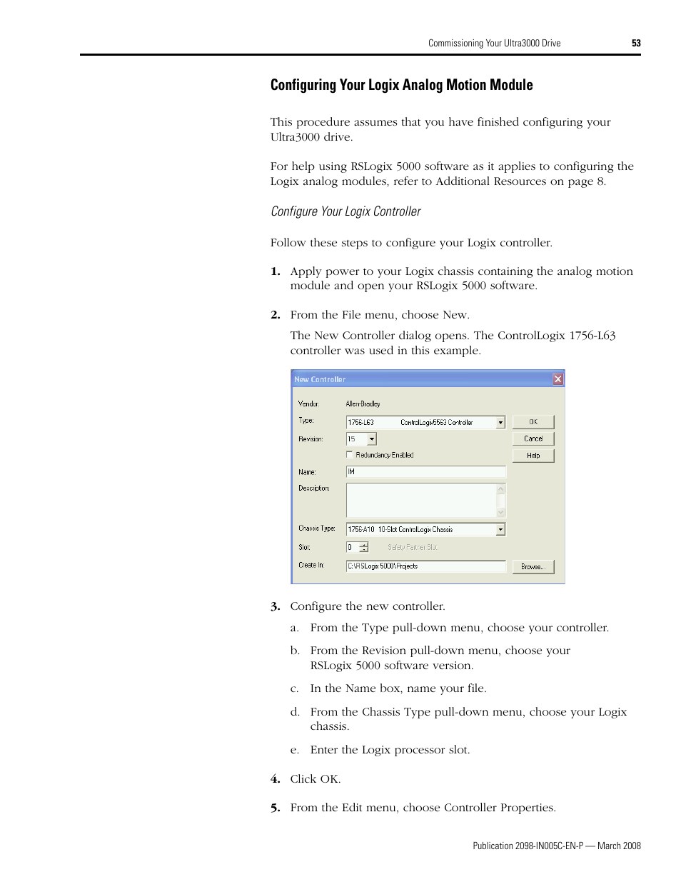 Configuring your logix analog motion module | Rockwell Automation 2090 Ultra3000 Servo Drives Integration Manual User Manual | Page 53 / 180