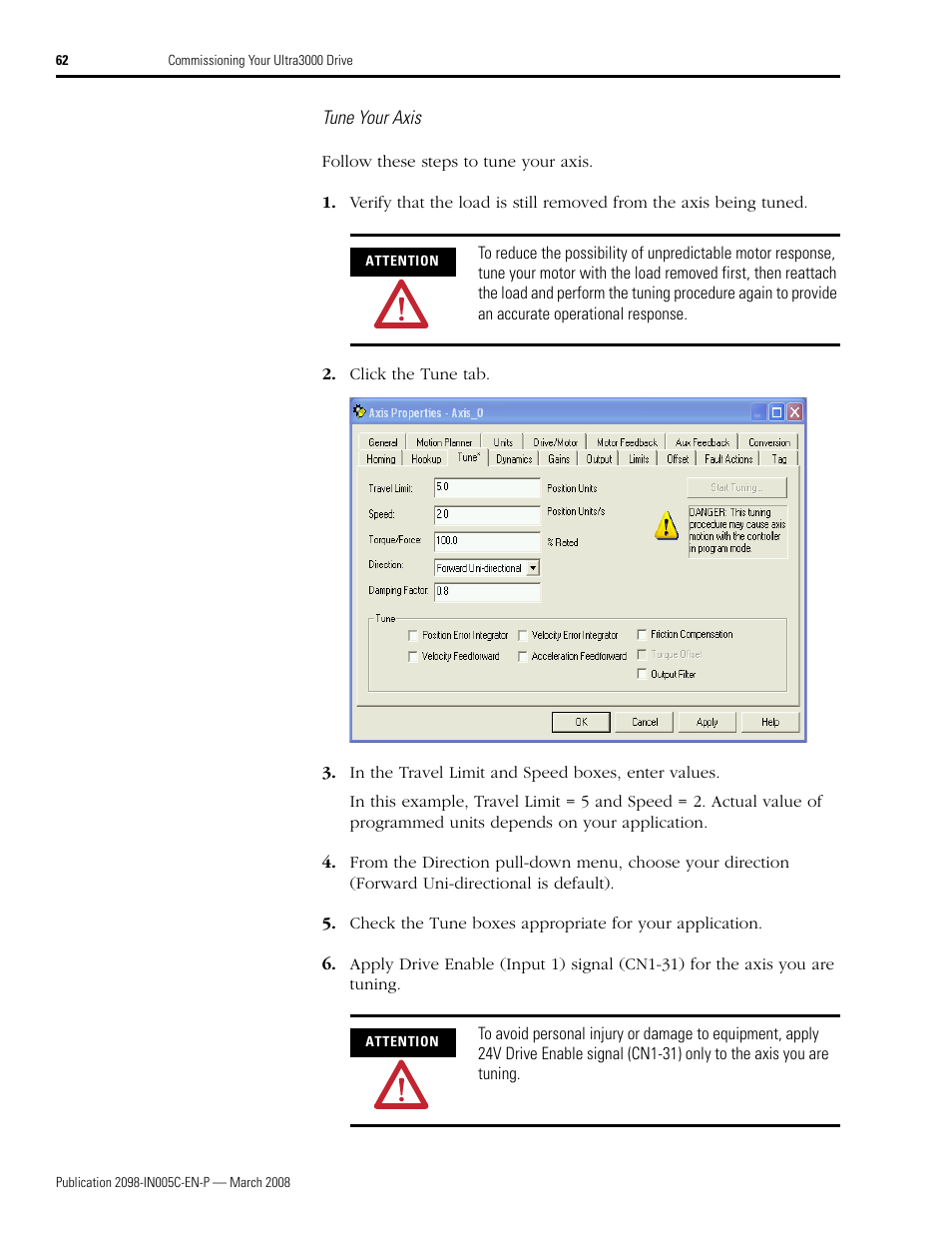 Rockwell Automation 2090 Ultra3000 Servo Drives Integration Manual User Manual | Page 62 / 180