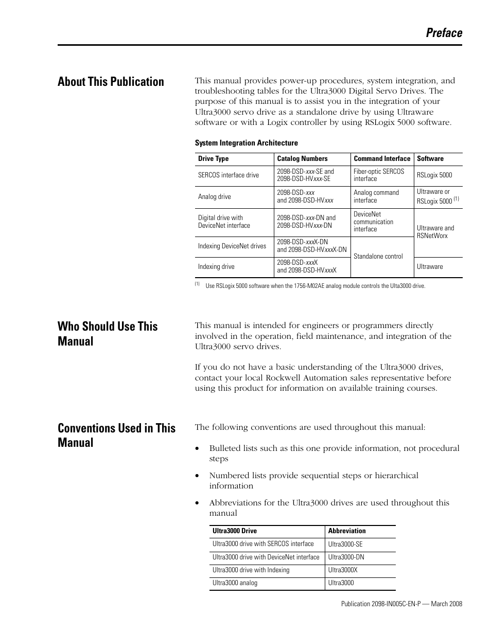 Rockwell Automation 2090 Ultra3000 Servo Drives Integration Manual User Manual | Page 7 / 180