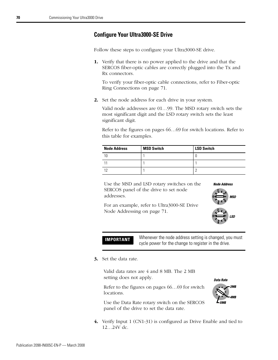 Configure your ultra3000-se drive | Rockwell Automation 2090 Ultra3000 Servo Drives Integration Manual User Manual | Page 70 / 180