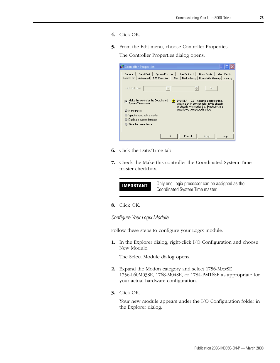 Rockwell Automation 2090 Ultra3000 Servo Drives Integration Manual User Manual | Page 73 / 180