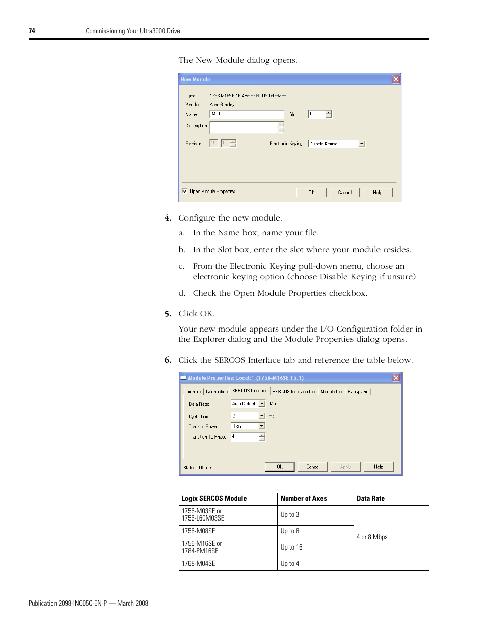 Rockwell Automation 2090 Ultra3000 Servo Drives Integration Manual User Manual | Page 74 / 180