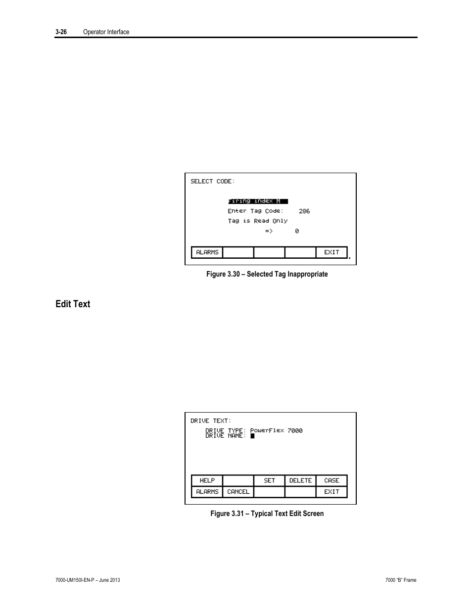 Edit text | Rockwell Automation 7000 PowerFlex Medium Voltage AC Drive (B Frame) - Classic Control User Manual | Page 105 / 495