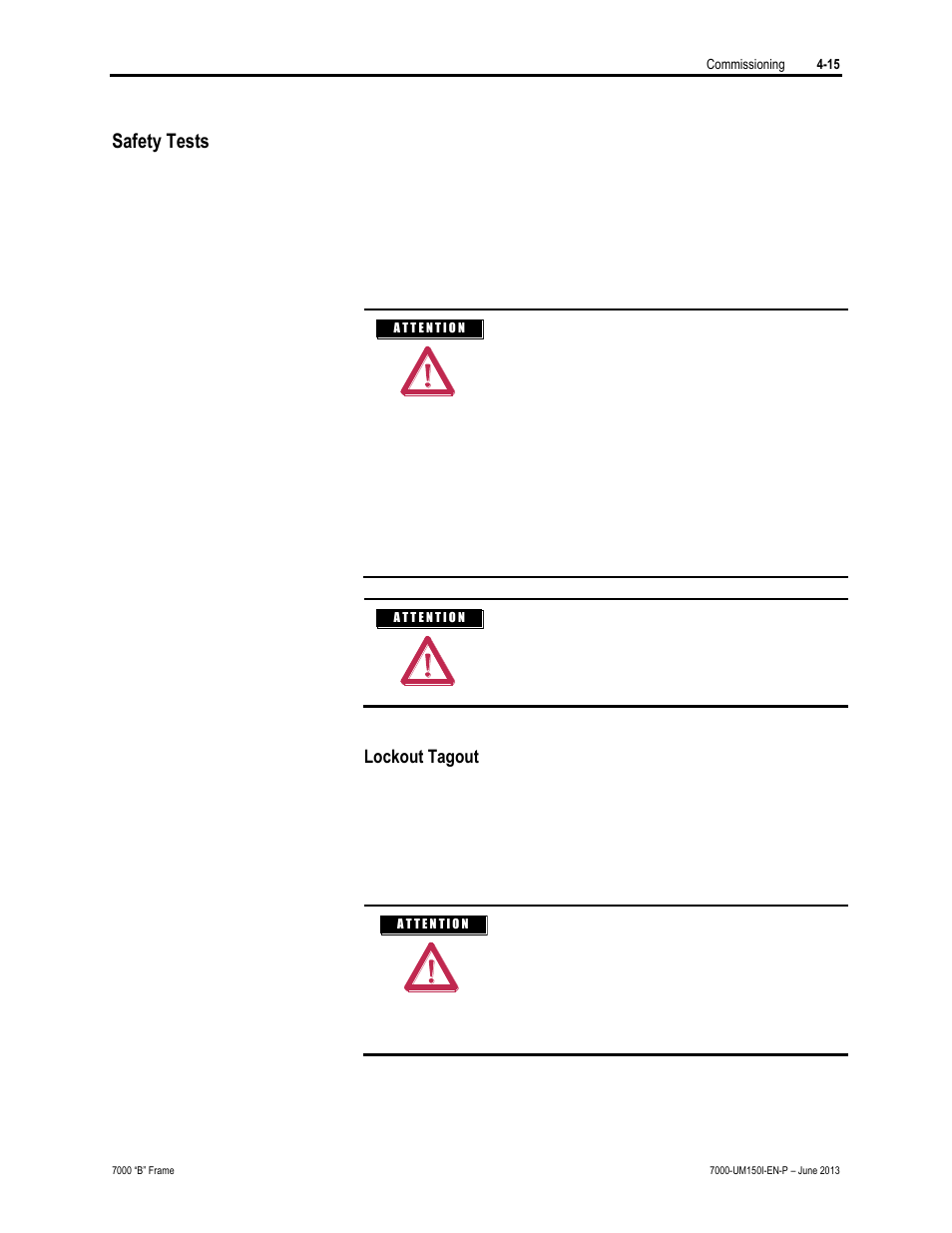 Safety tests | Rockwell Automation 7000 PowerFlex Medium Voltage AC Drive (B Frame) - Classic Control User Manual | Page 174 / 495