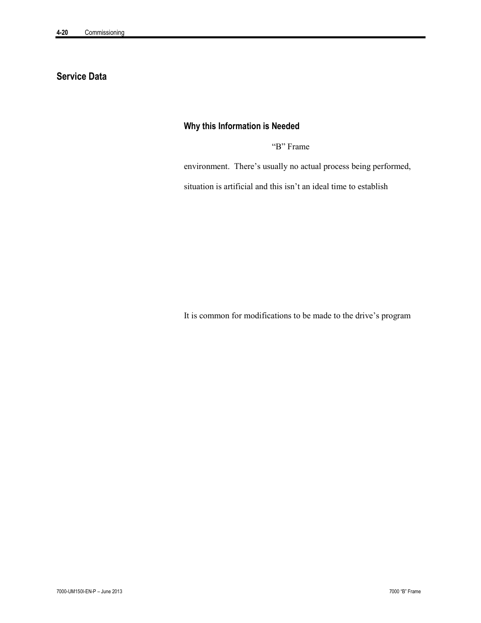 Service data | Rockwell Automation 7000 PowerFlex Medium Voltage AC Drive (B Frame) - Classic Control User Manual | Page 179 / 495