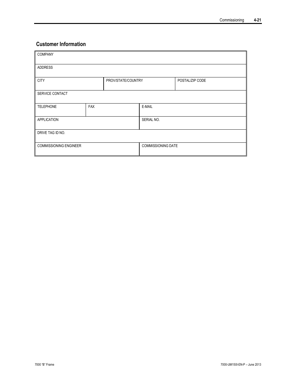 Customer information | Rockwell Automation 7000 PowerFlex Medium Voltage AC Drive (B Frame) - Classic Control User Manual | Page 180 / 495