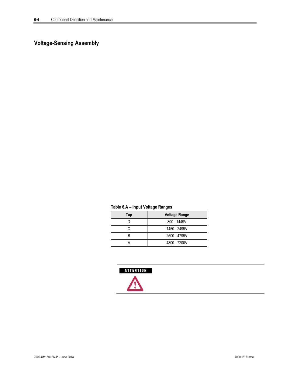 Voltage-sensing assembly | Rockwell Automation 7000 PowerFlex Medium Voltage AC Drive (B Frame) - Classic Control User Manual | Page 294 / 495