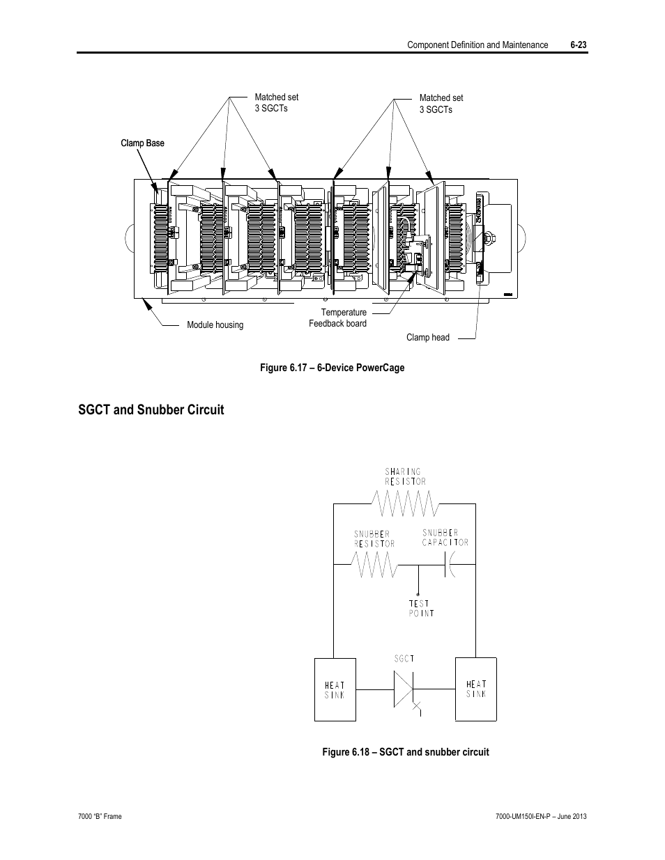 Sgct and snubber circuit | Rockwell Automation 7000 PowerFlex Medium Voltage AC Drive (B Frame) - Classic Control User Manual | Page 313 / 495