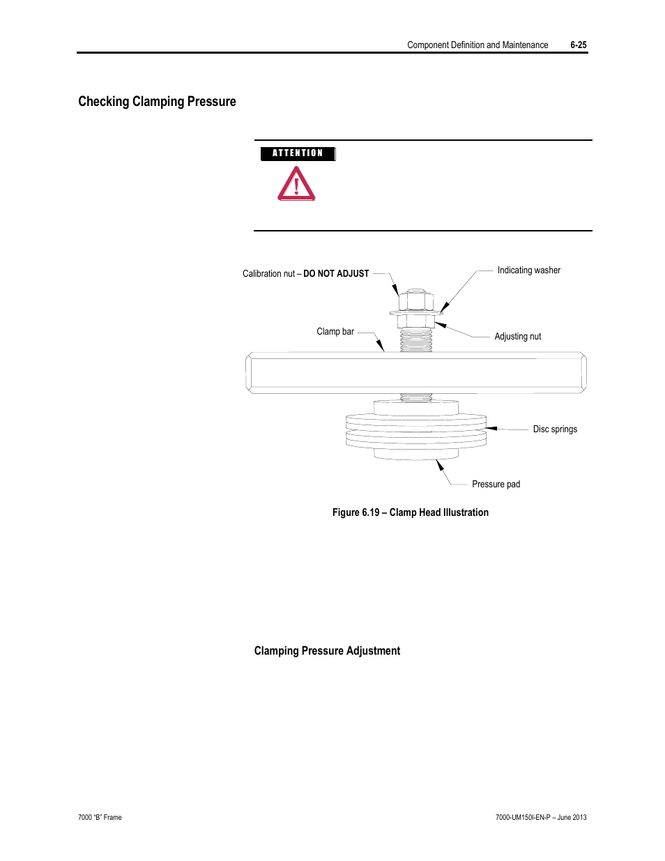 Checking clamping pressure | Rockwell Automation 7000 PowerFlex Medium Voltage AC Drive (B Frame) - Classic Control User Manual | Page 315 / 495