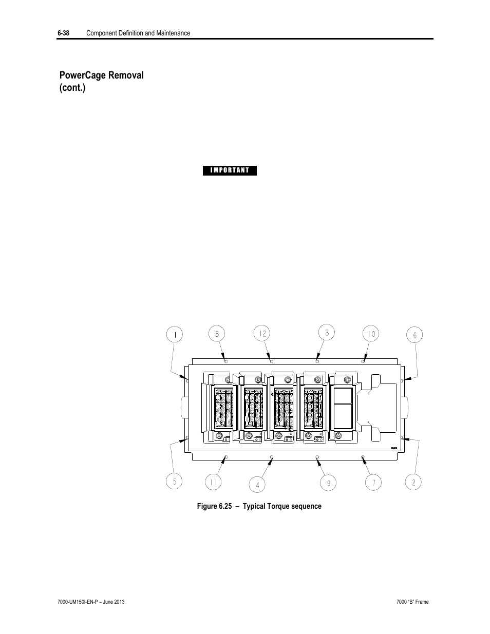 Powercage removal (cont.) | Rockwell Automation 7000 PowerFlex Medium Voltage AC Drive (B Frame) - Classic Control User Manual | Page 328 / 495