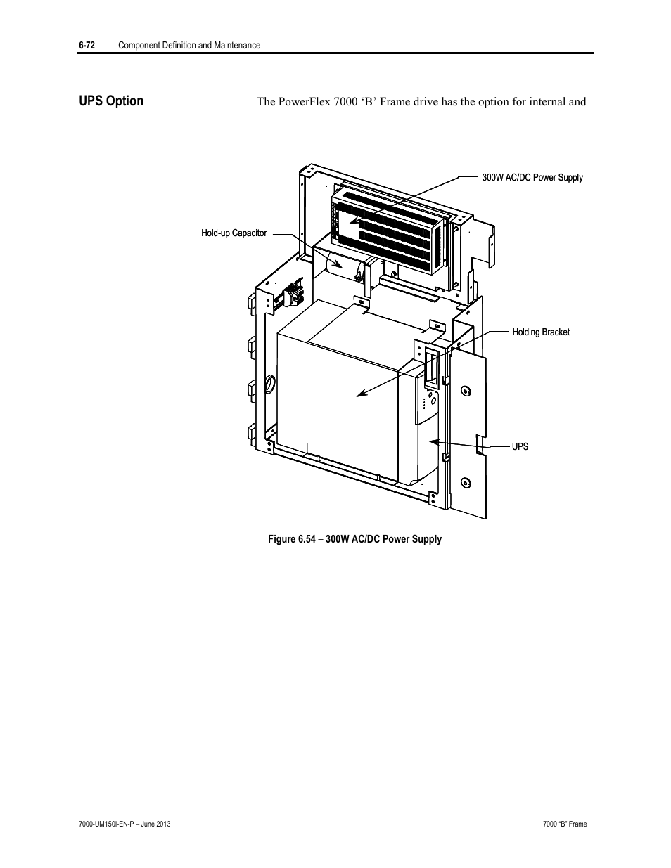 Ups option | Rockwell Automation 7000 PowerFlex Medium Voltage AC Drive (B Frame) - Classic Control User Manual | Page 362 / 495