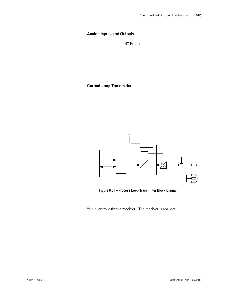 Analog inputs and outputs, Current loop transmitter | Rockwell Automation 7000 PowerFlex Medium Voltage AC Drive (B Frame) - Classic Control User Manual | Page 375 / 495