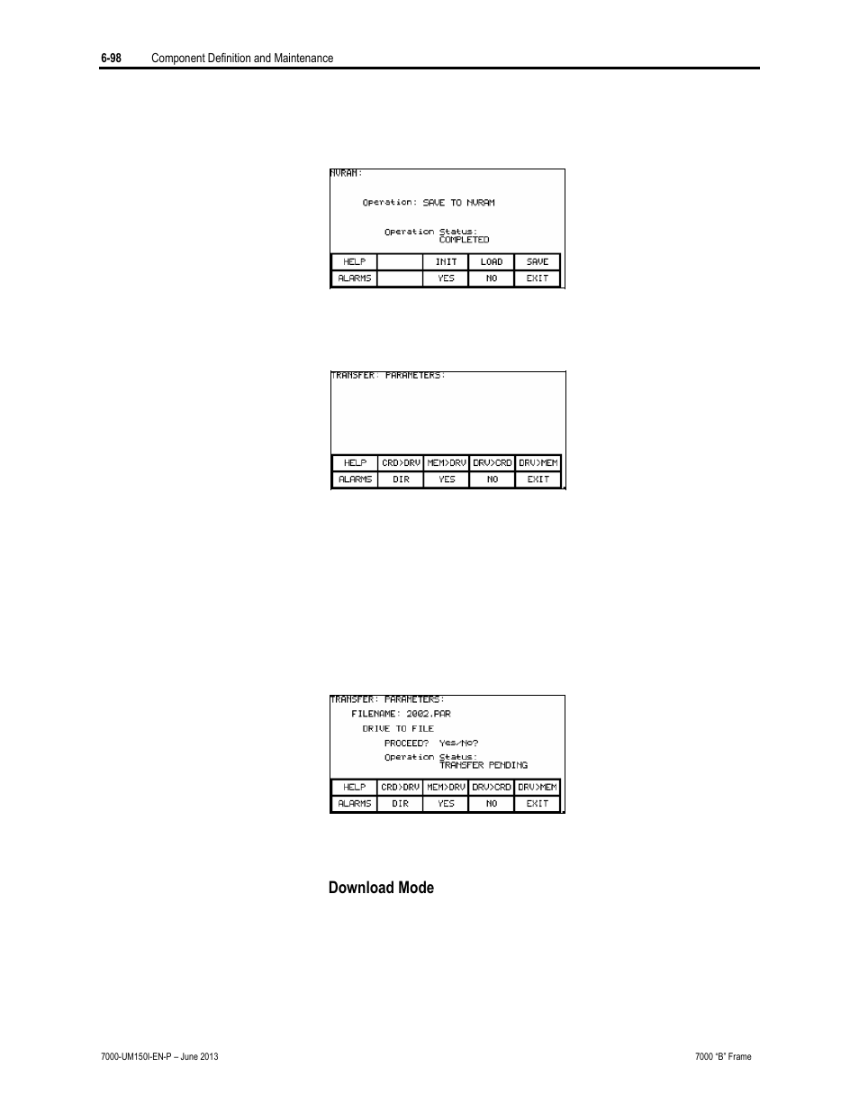 Download mode | Rockwell Automation 7000 PowerFlex Medium Voltage AC Drive (B Frame) - Classic Control User Manual | Page 388 / 495