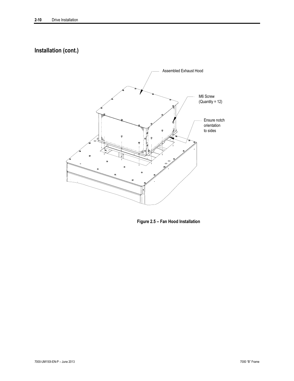 Installation (cont.) | Rockwell Automation 7000 PowerFlex Medium Voltage AC Drive (B Frame) - Classic Control User Manual | Page 45 / 495