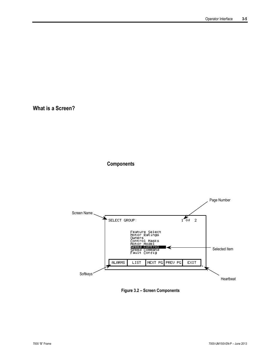 What is a screen | Rockwell Automation 7000 PowerFlex Medium Voltage AC Drive (B Frame) - Classic Control User Manual | Page 84 / 495