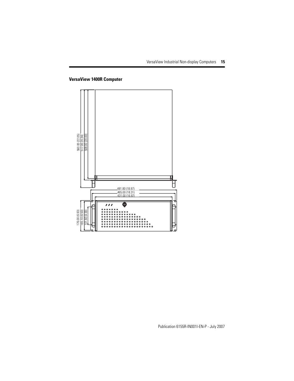 Versaview 1400r computer | Rockwell Automation 6155R 200R VersaView Industrial Non-display Computers User Manual | Page 15 / 24
