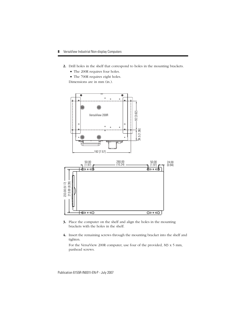 Rockwell Automation 6155R 200R VersaView Industrial Non-display Computers User Manual | Page 8 / 24