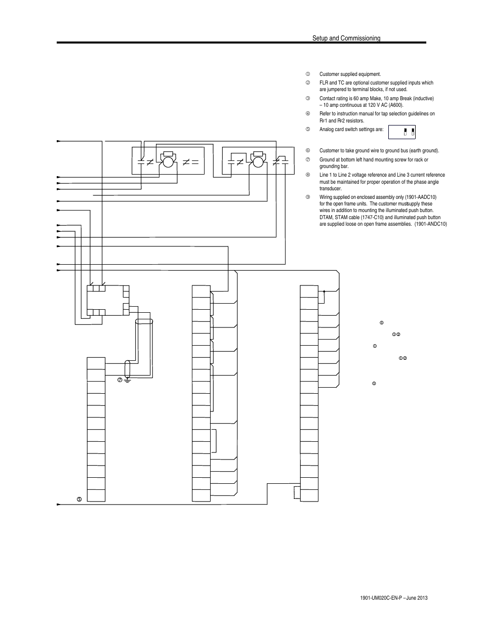 Figure 4.3 – typical schematic (sheet 3 of 3), Setup and commissioning 4-11, Sw1 2 1 | Rockwell Automation 1901 SyncPro User Manual | Page 37 / 54