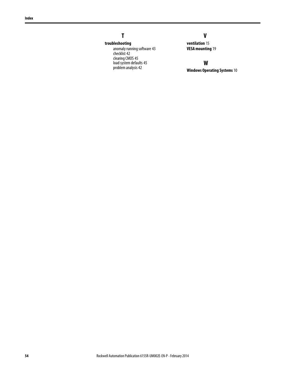 Rockwell Automation 6155F-NPWEDC Compact Non-display Computer User Manual | Page 54 / 56