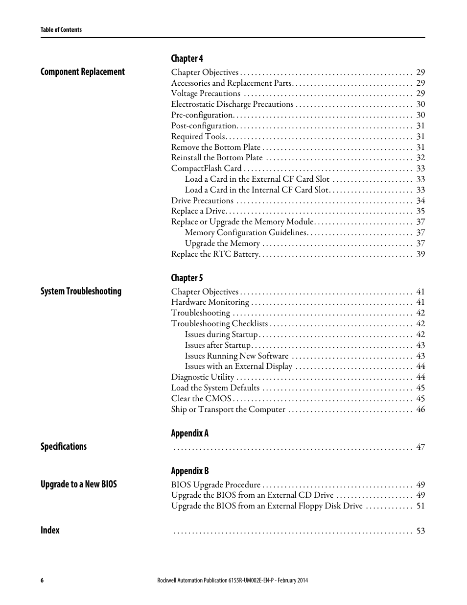 Rockwell Automation 6155F-NPWEDC Compact Non-display Computer User Manual | Page 6 / 56