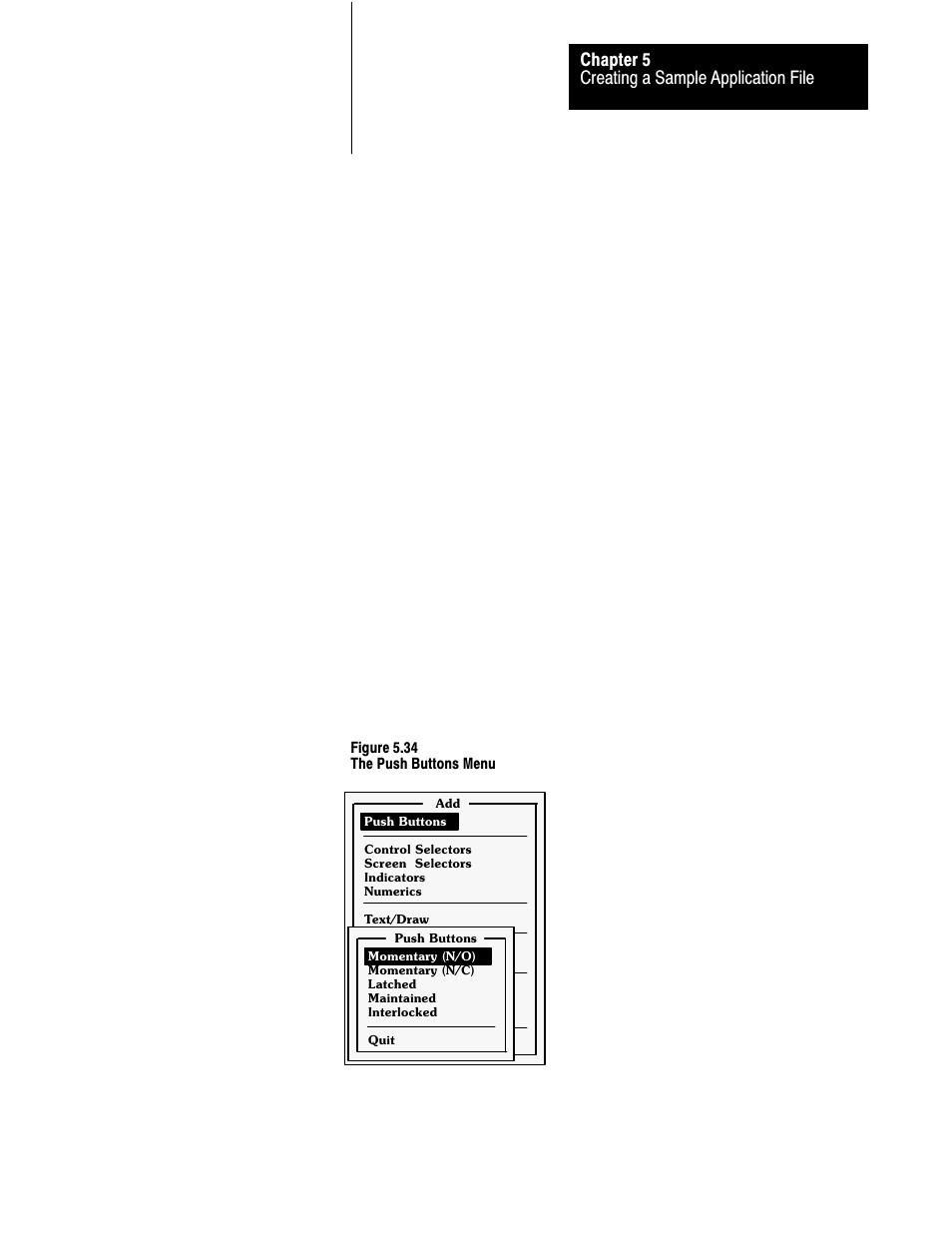 Creating a sample application file chapter 5 | Rockwell Automation 2711 PANELBUILDER SOFTWARE USER MANUAL User Manual | Page 137 / 468