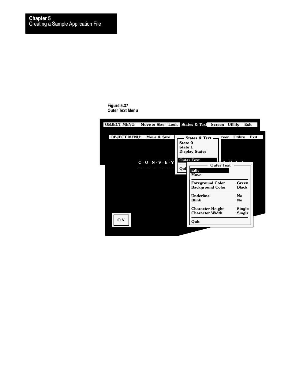 Creating a sample application file chapter 5 | Rockwell Automation 2711 PANELBUILDER SOFTWARE USER MANUAL User Manual | Page 140 / 468