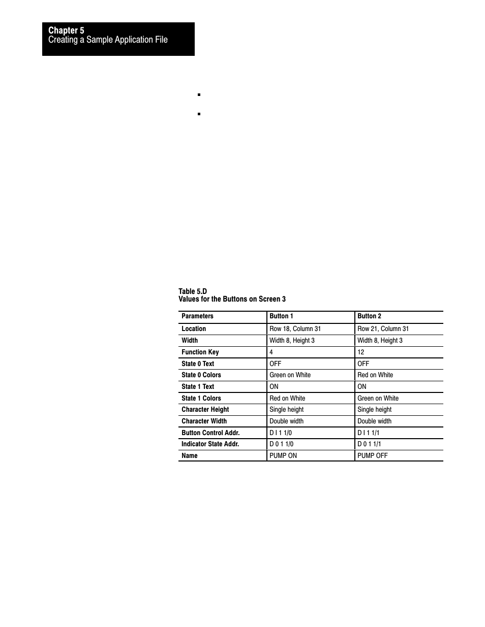 Creating a sample application file chapter 5 | Rockwell Automation 2711 PANELBUILDER SOFTWARE USER MANUAL User Manual | Page 166 / 468