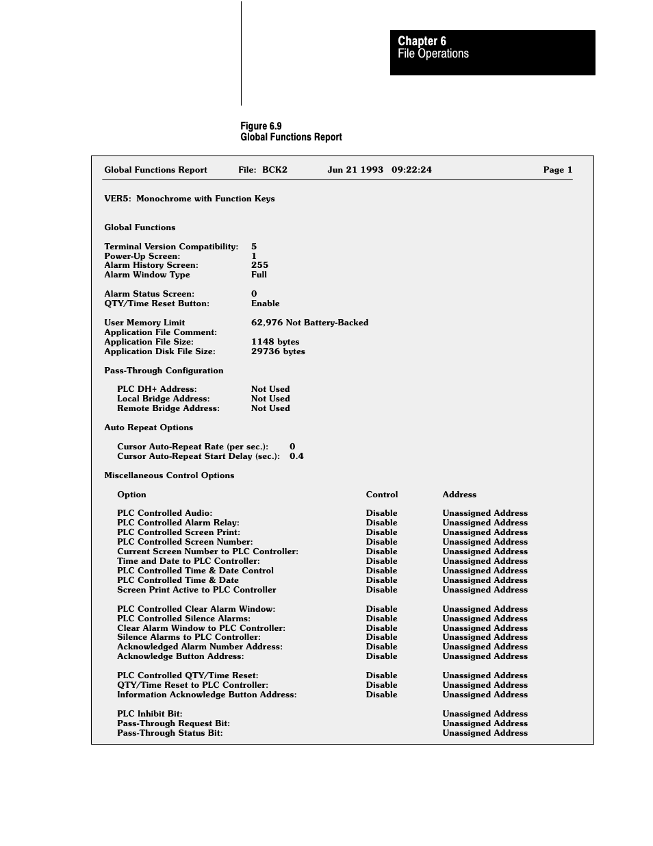 File operations chapter 6 | Rockwell Automation 2711 PANELBUILDER SOFTWARE USER MANUAL User Manual | Page 183 / 468
