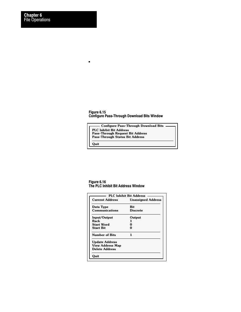 File operations chapter 6 | Rockwell Automation 2711 PANELBUILDER SOFTWARE USER MANUAL User Manual | Page 192 / 468