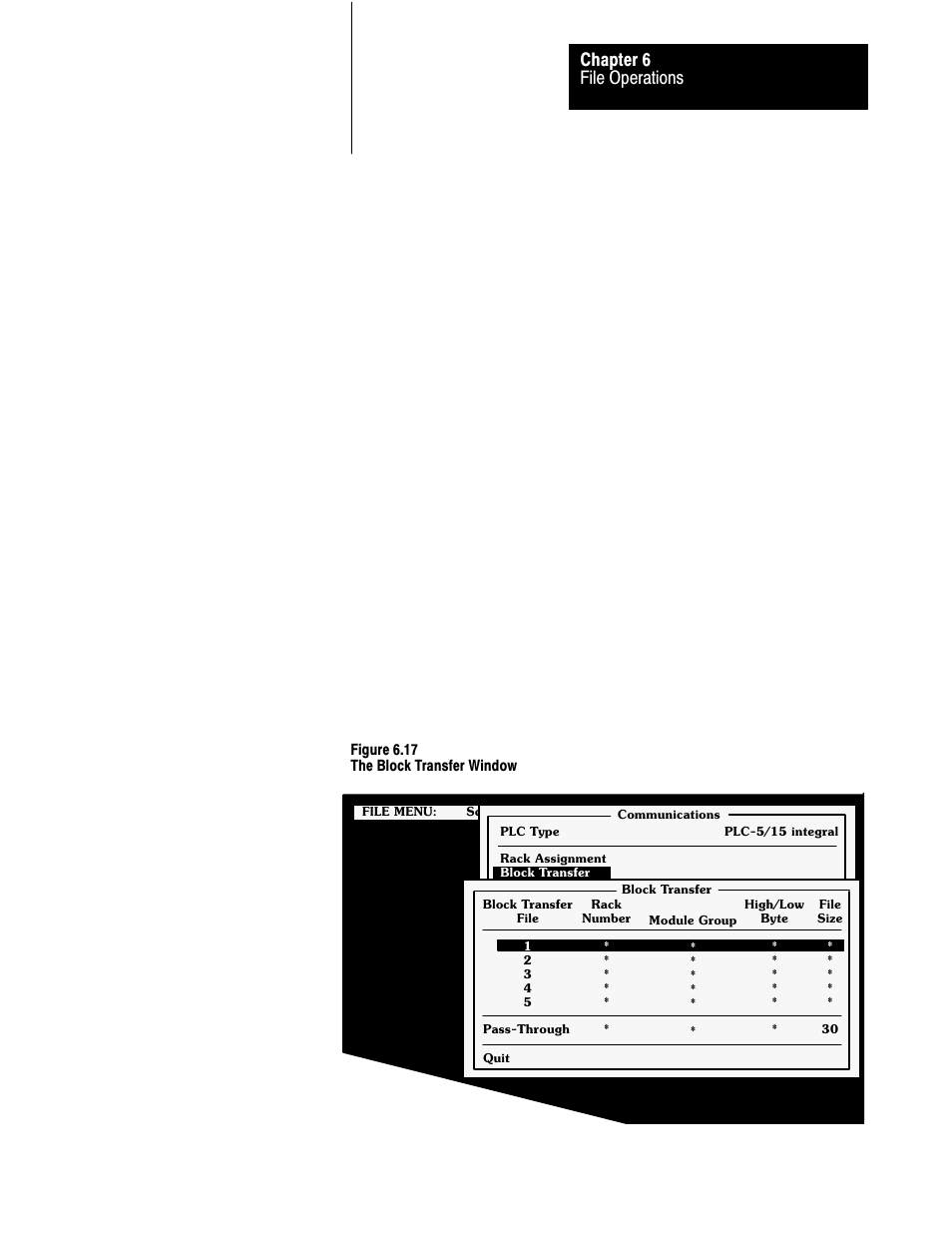 File operations chapter 6 | Rockwell Automation 2711 PANELBUILDER SOFTWARE USER MANUAL User Manual | Page 193 / 468